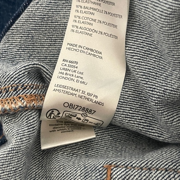 Pilcro The Skipper Cropped Wide Leg Jeans Women Size 28 High Rise - Picture 7 of 8